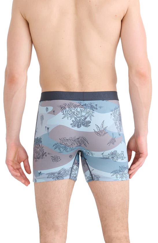 Shop Saxx Ultra Super Soft Relaxed Fit Boxer Briefs In Jungle Toile- Dusty Blue