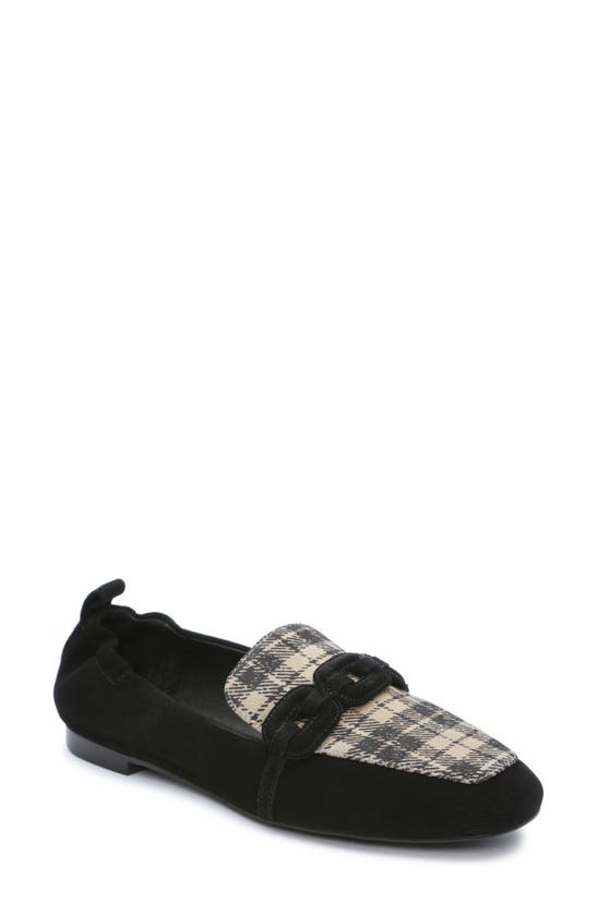 Sanctuary Women's Blast Slip On Loafer Flats In Black/ Oat Milk Black