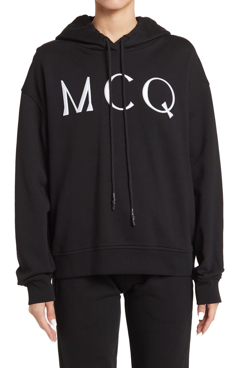 MCQ Alexander McQueen Code Signature Cotton Pullover Hoodie | Nordstromrack