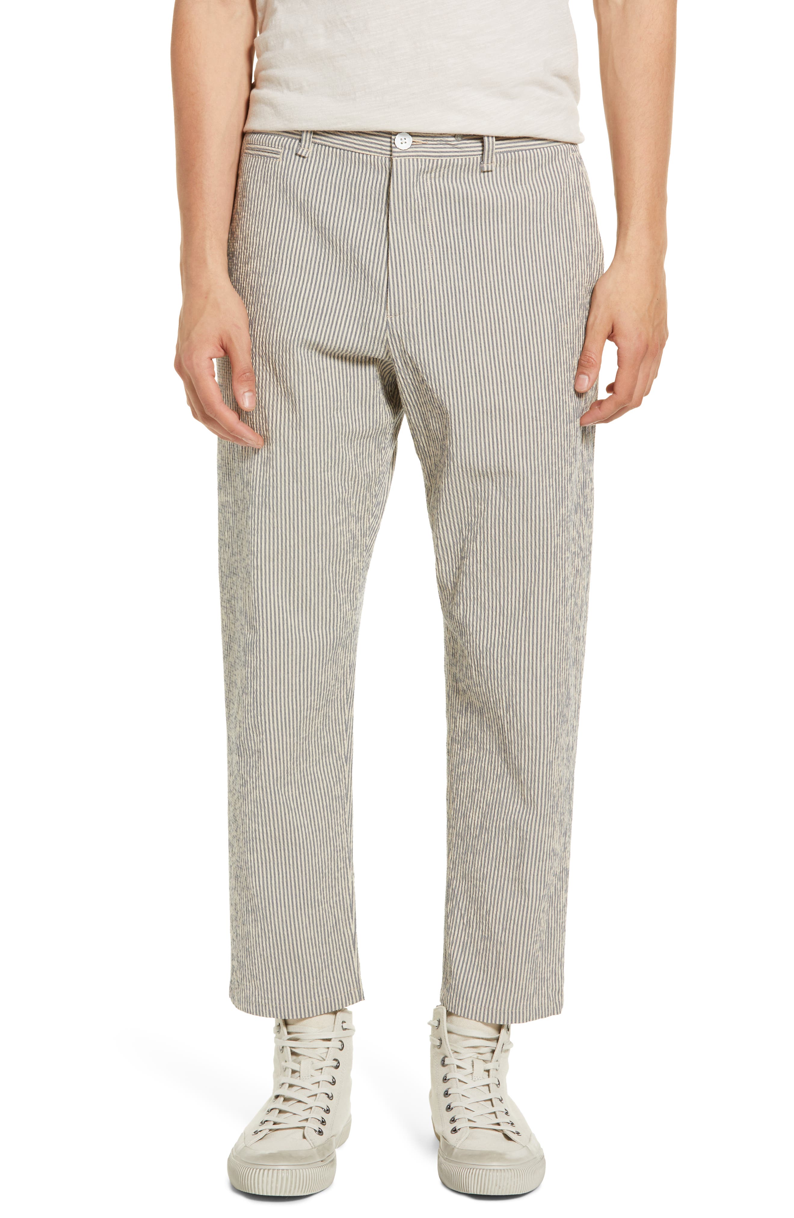 rag \u0026 bone Beck Crop Cotton Seersucker 