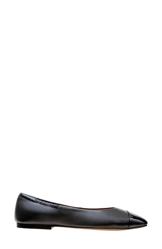 Shop Linea Paolo Nolan Cap Toe Ballet Flat In Black