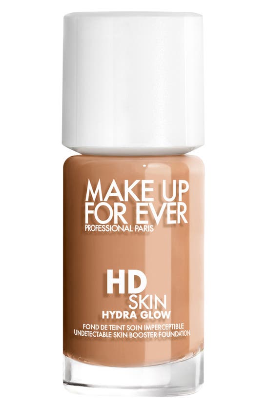 Shop Make Up For Ever Hd Skin Hydra Glow Skin Care Foundation With Hyaluronic Acid In 3r44 - Cool Amber