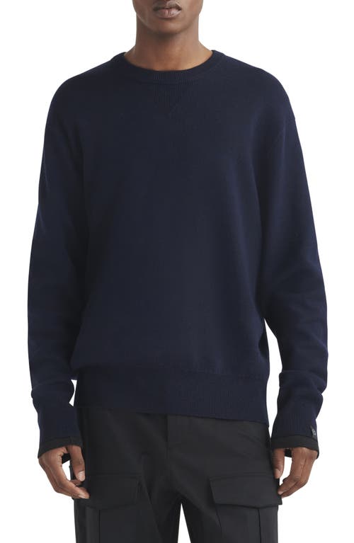 rag & bone York Wool Blend Sweater in Navy at Nordstrom, Size Small