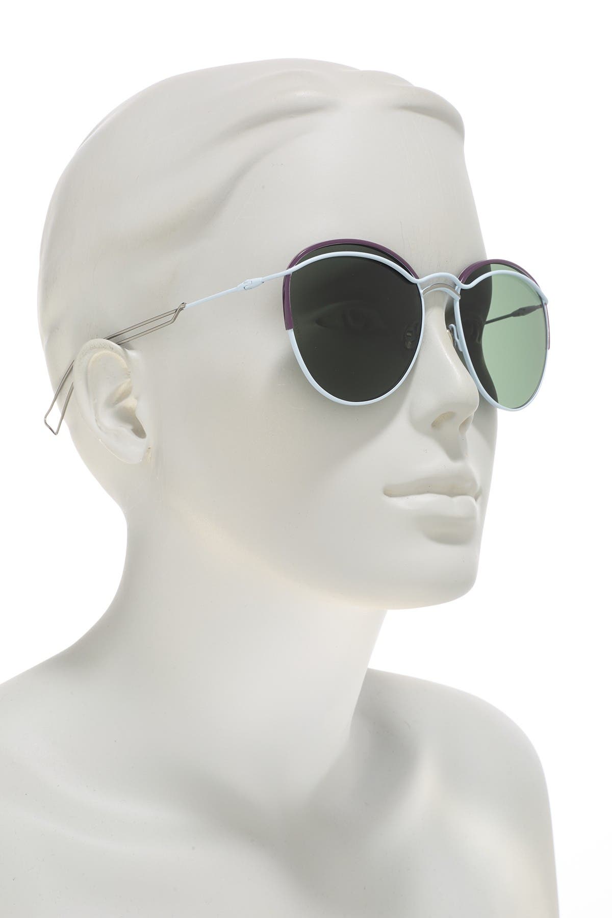 christian dior 57mm round sunglasses