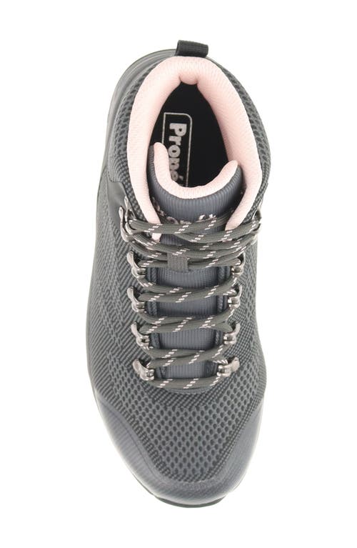 Propét Conni Water Resistant Hiking Boot In Grey/pink