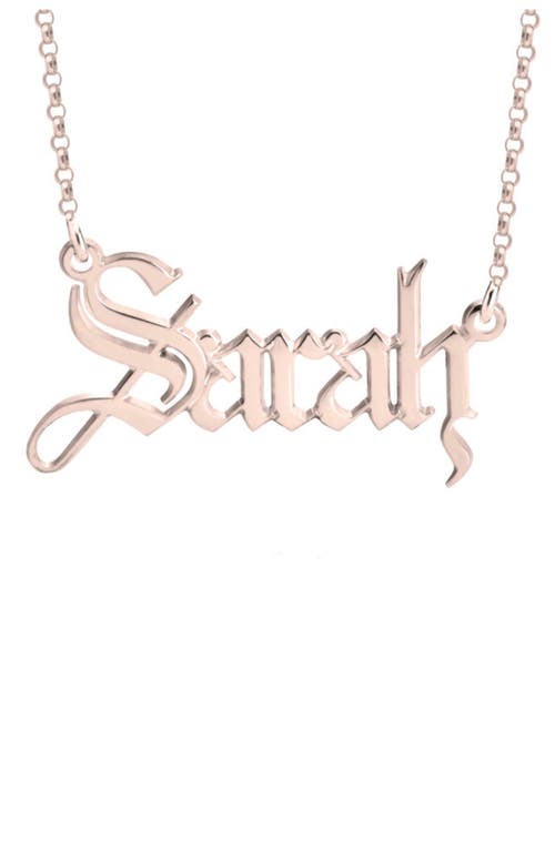 Personalized Nameplate Necklace in Rose Gold Plated