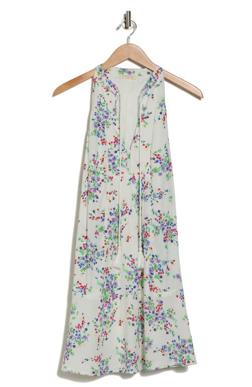 Shop Lovestitch Floral Swing Dress In Ivory/violet