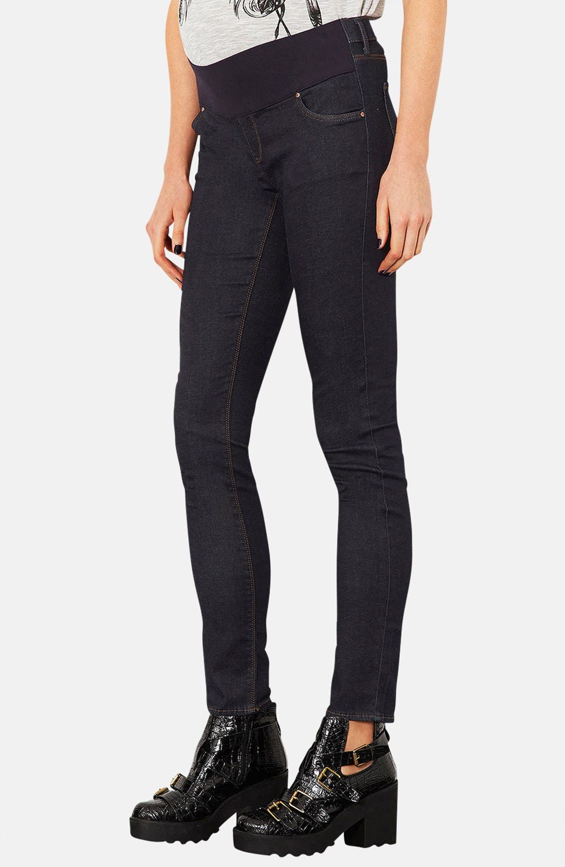 topshop black maternity jeans