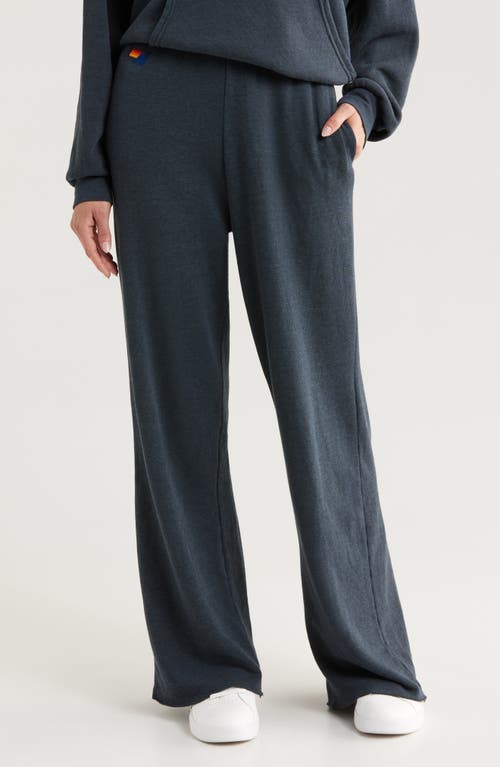 Shop Aviator Nation Wide Leg Pocket Sweatpants In Charcoal