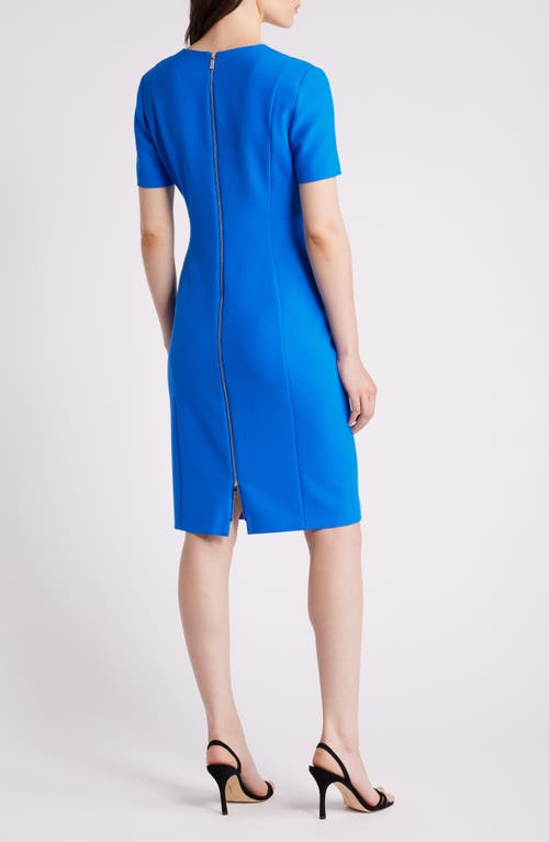Hugo Boss Boss Damaisa Sheath Dress In Sonic Blue