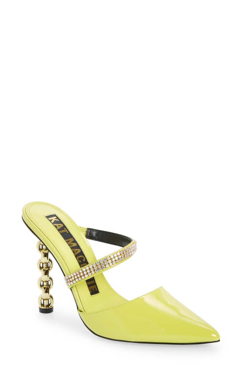 KAT MACONIE Maddy Crystal Pointed Toe Pump in Lime Punch