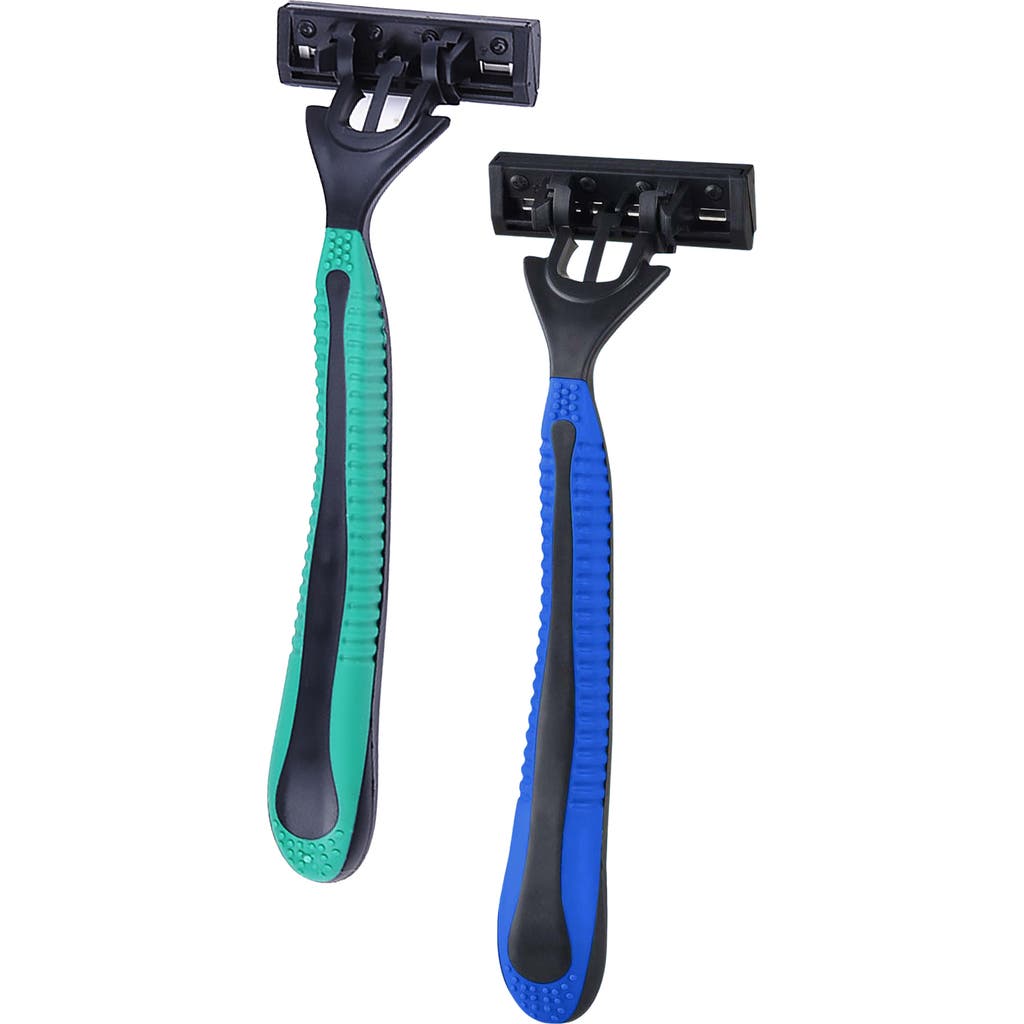 Pursonic Mario Lopez 12 Disposable Razors Bundle In Blue And Green