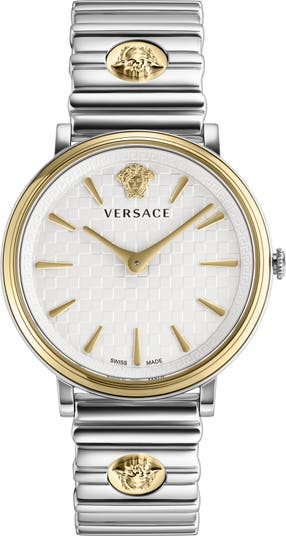 Versace V-Circle Logomania Bracelet Watch, 38mm | Nordstrom