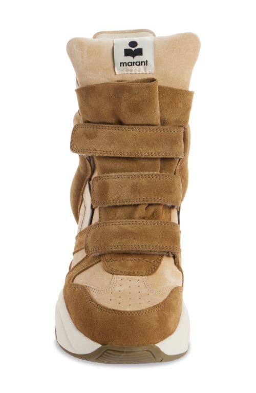 Shop Isabel Marant Balskee Wedge Sneaker In Toffee/taupe