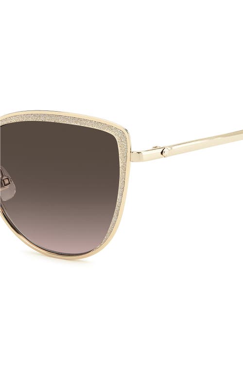 Shop Kate Spade New York Staci 56mm Gradient Cat Eye Sunglasses In Gold/brown Gradient