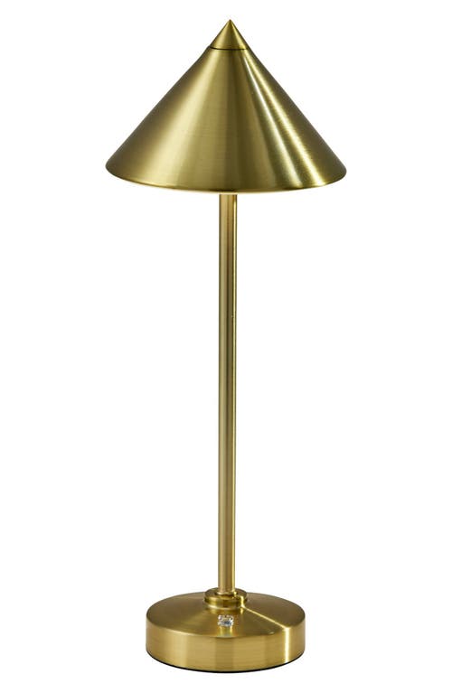 Shop Adesso Lighting Ritchie Led Cordless Lamp In Antique Brass