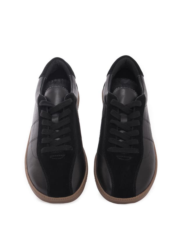 Shop Maguire Simone Sneaker In Black With Brown Outsole