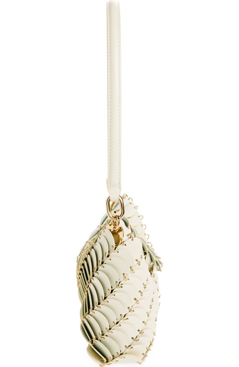 Rabanne Sac Leather Hobo Bag, Alternate, color, Cream / Gold