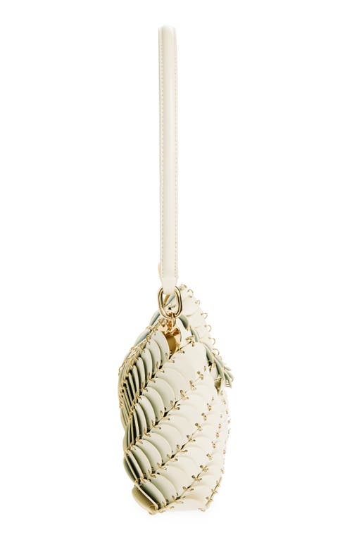 Shop Rabanne Sac Leather Hobo Bag In Cream/gold