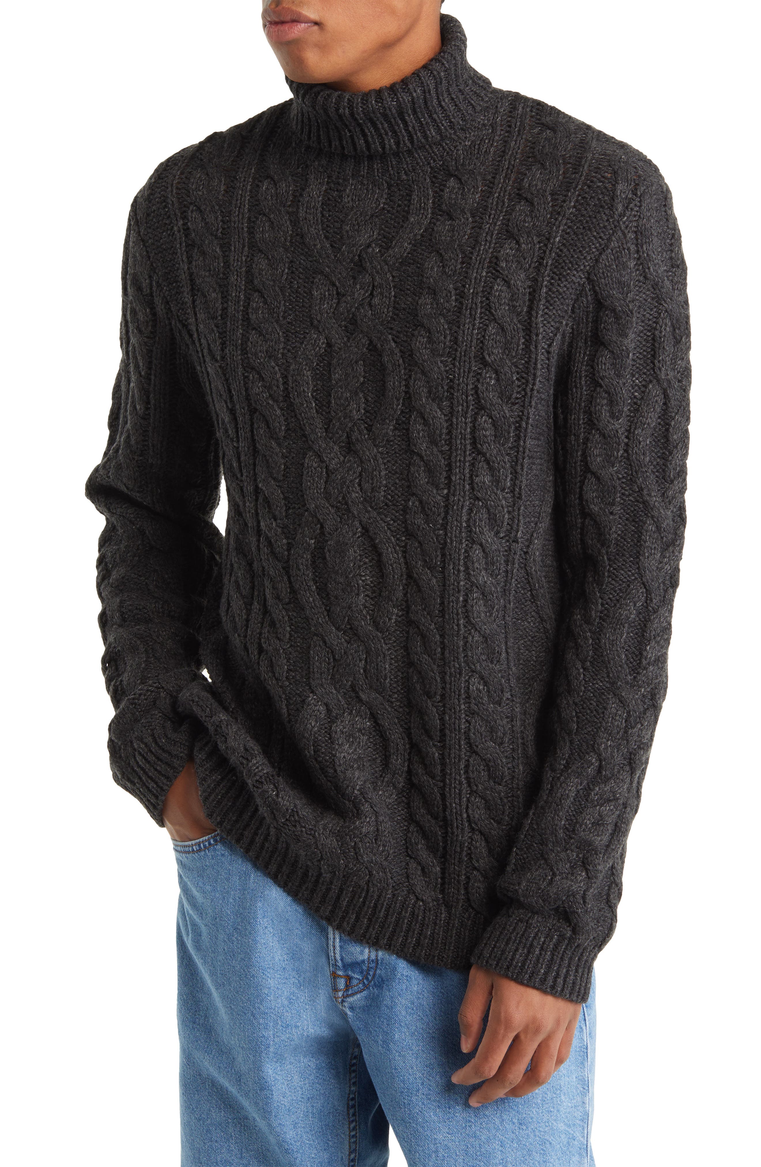 ASOS DESIGN Cable Turtleneck Sweater 