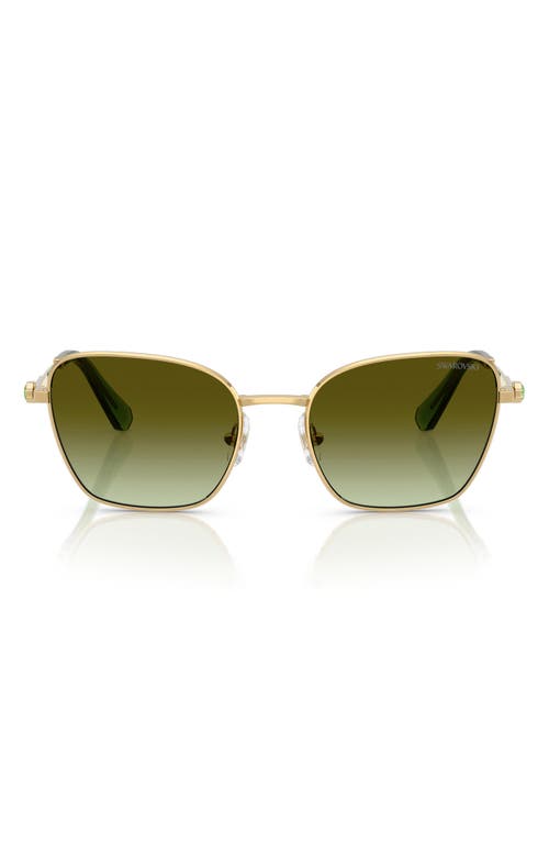 Swarovski 55mm Gradient Pilot Sunglasses in Gold 