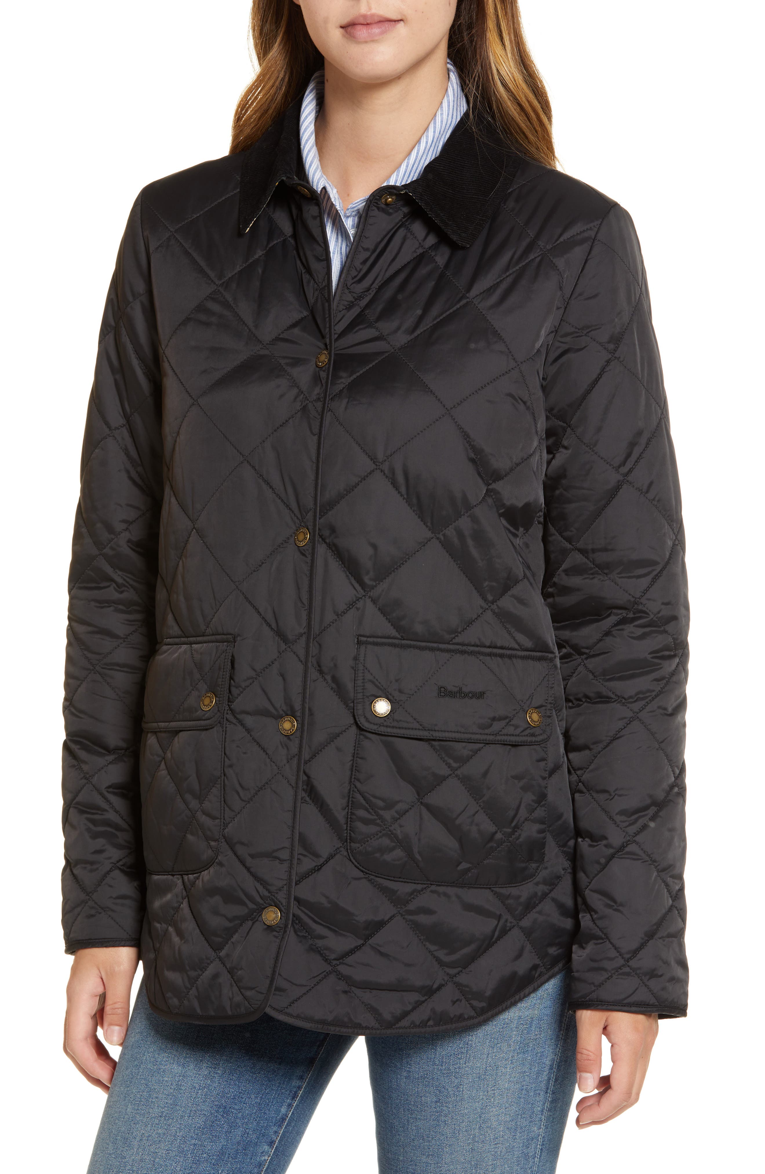 barbour pilton quilted jacket black