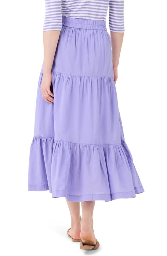 Shop Nic + Zoe Nic+zoe Cotton Tiered Skirt In Lavender