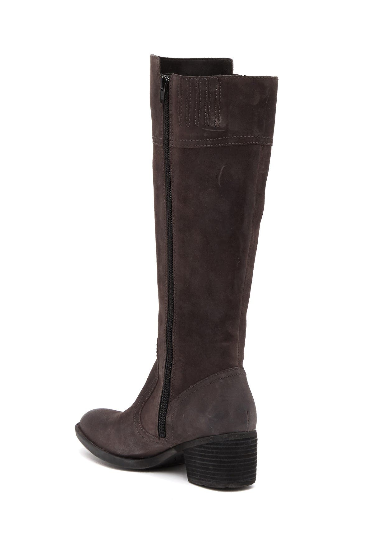 born tall shaft suede boots