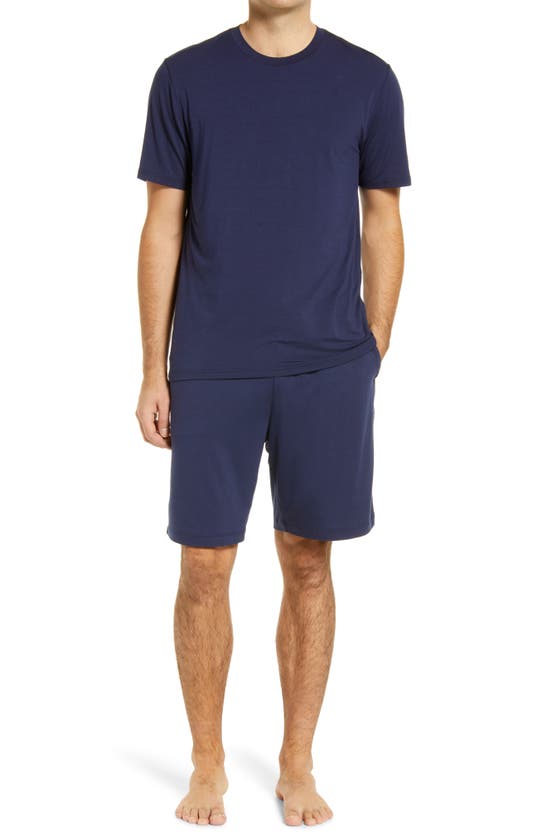 Nordstrom Cooling Short Pajamas In Navy Peacoat