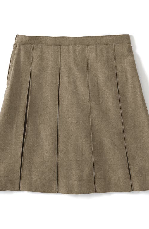 LANDS' END LANDS' END SCHOOL UNIFORM GIRLS SOLID BOX PLEAT SKIRT BELOW THE KNEE