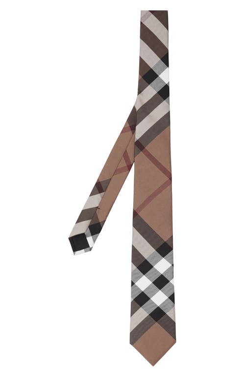 burberry Manston Check Silk Tie in Birch Brown Ip Chk | Smart Closet