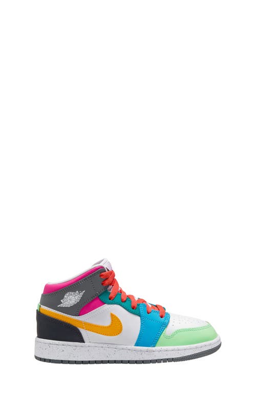 Jordan Kids'  1 Special Edition Mid Sneaker In White/taxi/shadow