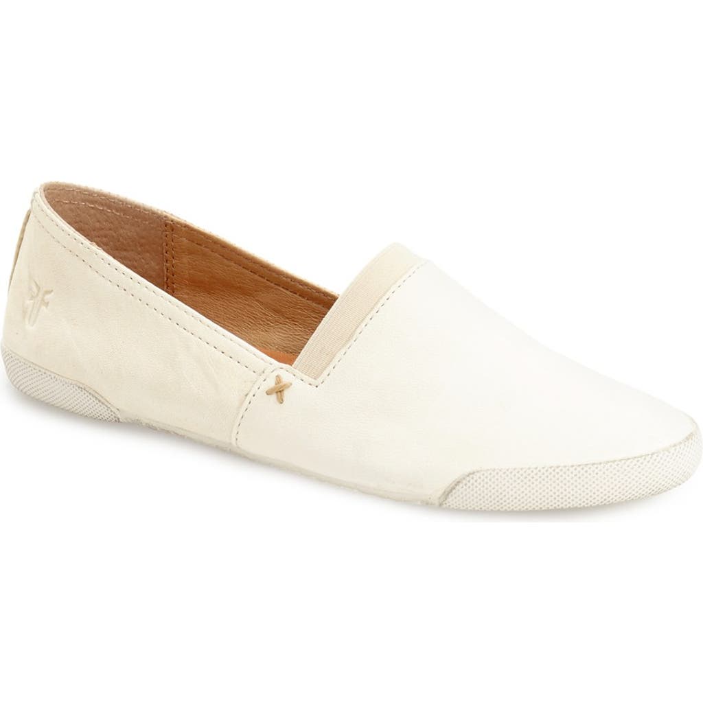 Frye Melanie Leather Slip-on Sneakers In White - Lyra