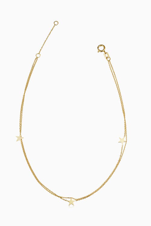 ORADINA ORADINA 14K YELLOW GOLD STARRY-EYED ANKLET 