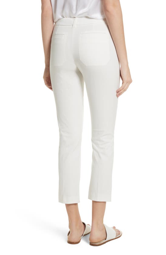 Vince Coin-pocket Straight-leg Cropped Chino Pants In Off White