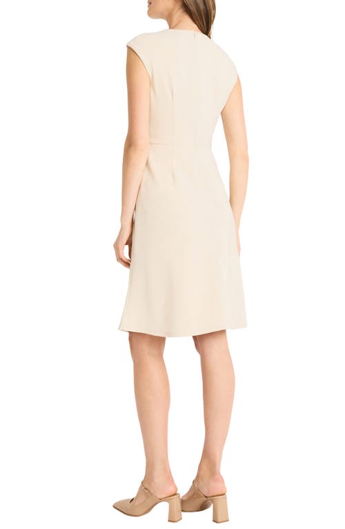 Shop Maggy London Belted Sheath Dress In Horn