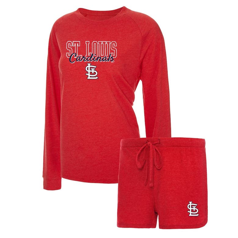 Lids St. Louis Cardinals Concepts Sport Women's Meter Knit Raglan Long  Sleeve T-Shirt & Shorts Sleep Set - Heather Red