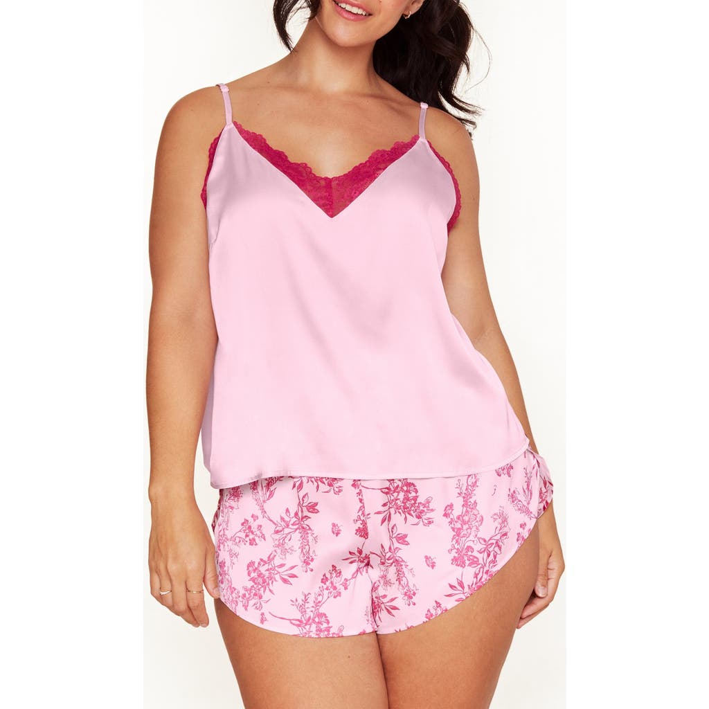 Adore Me Linny Pajama Camisole & Shorts Set In Floral Pink