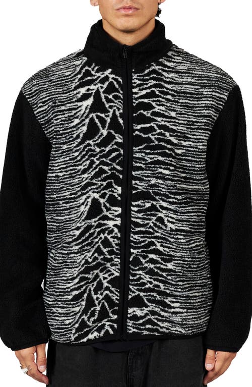 PLEASURES x Joy Division Disorder Fleece Jacket Black at Nordstrom,