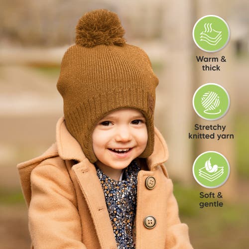 Keababies Muff Knitted Beanie In Latte