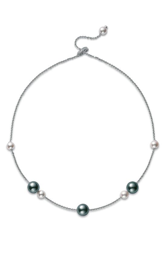 Shop Mikimoto 'pearls In Black South Sea/akoya