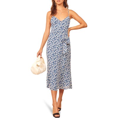 Reformation Dietrich A-Line Sundress, Blue