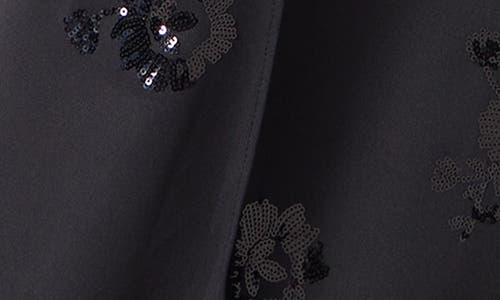 Do By Dee Ocleppo Sequin Scuba Wide Leg Pants In Black