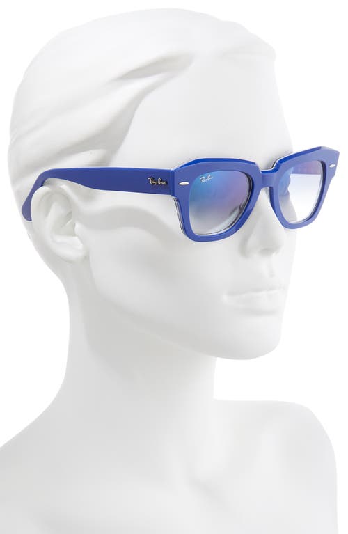 Shop Ray Ban Ray-ban State Street 49mm Gradient Square Sunglasses In Blue/blue Gradient