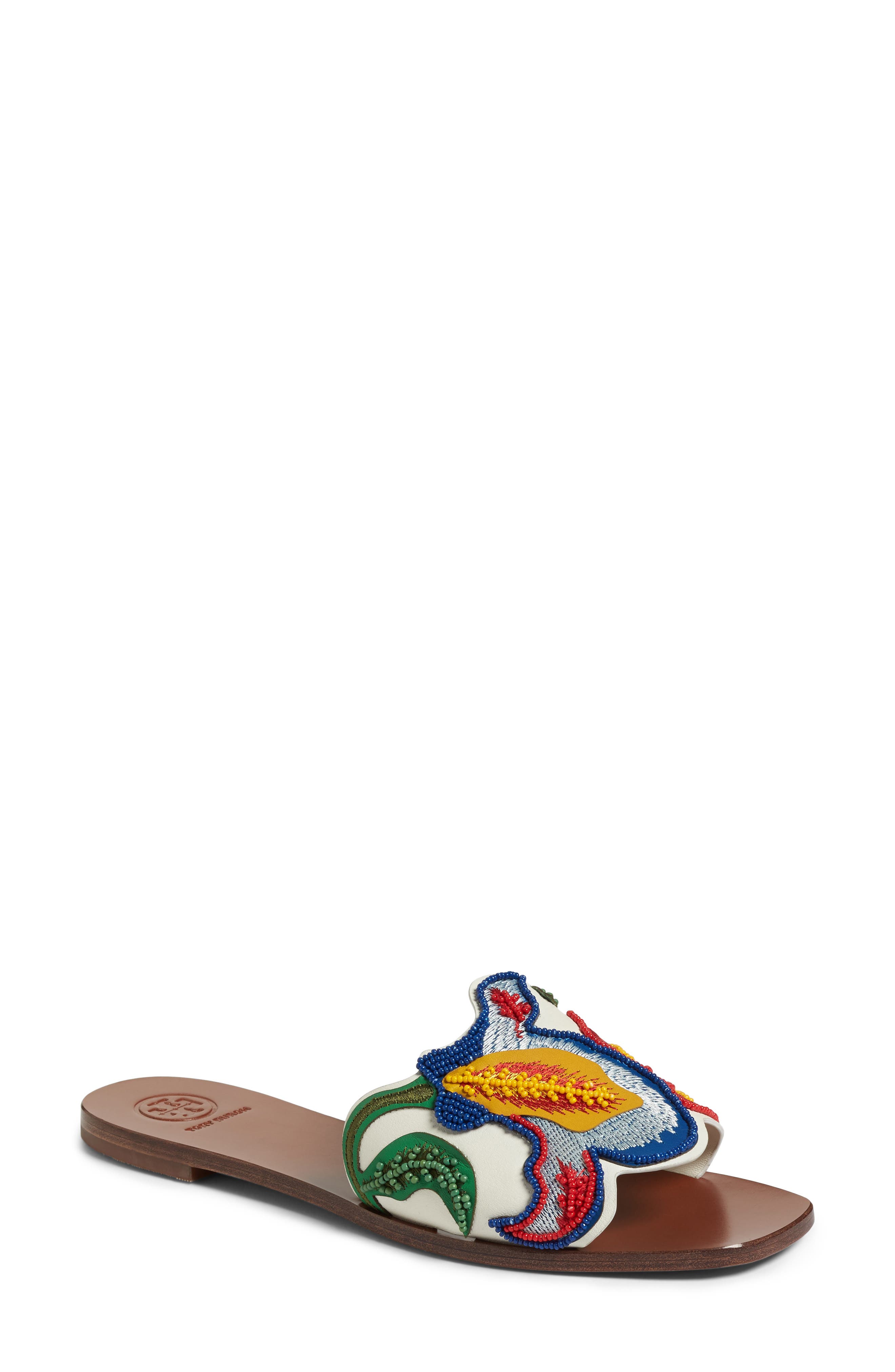 multicolor tory burch sandals