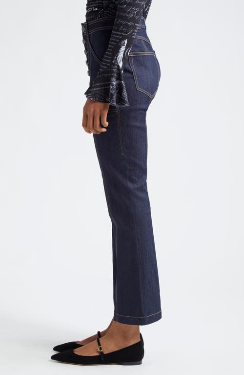 Shop Cinq À Sept Wallace Button Fly Flare Jeans In Indigo