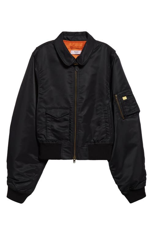 Martine Rose Shrunken Bomber Jacket In Black Black