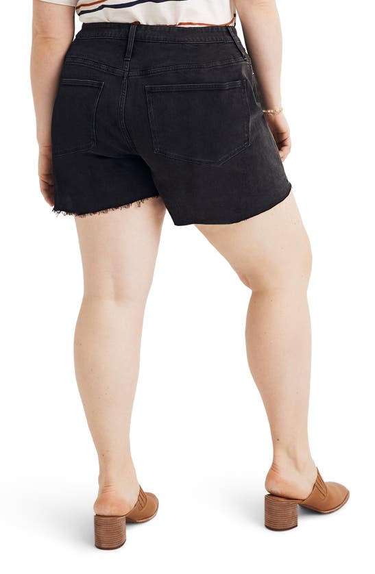 Shop Madewell Curvy High-rise Denim Shorts In Lunar Wash