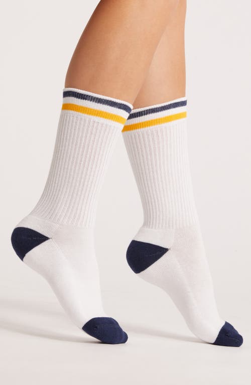 Shop American Trench Kennedy Lux Stripe Crew Socks In Xmas