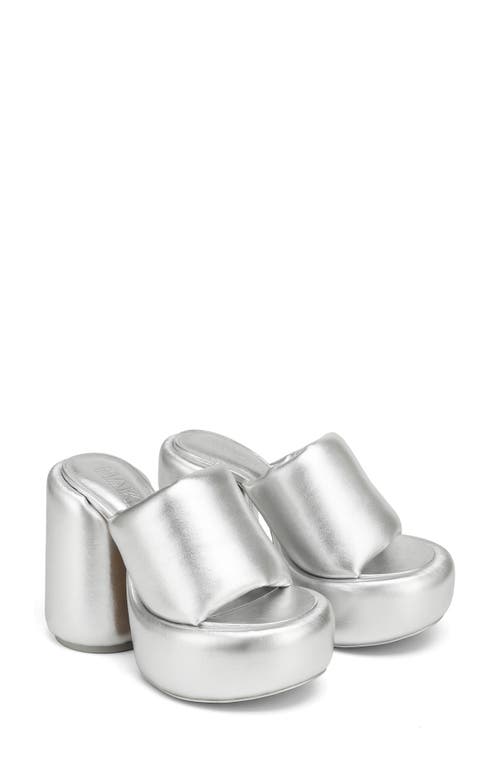 Naked Wolfe Wow Platform Sandal In Silver
